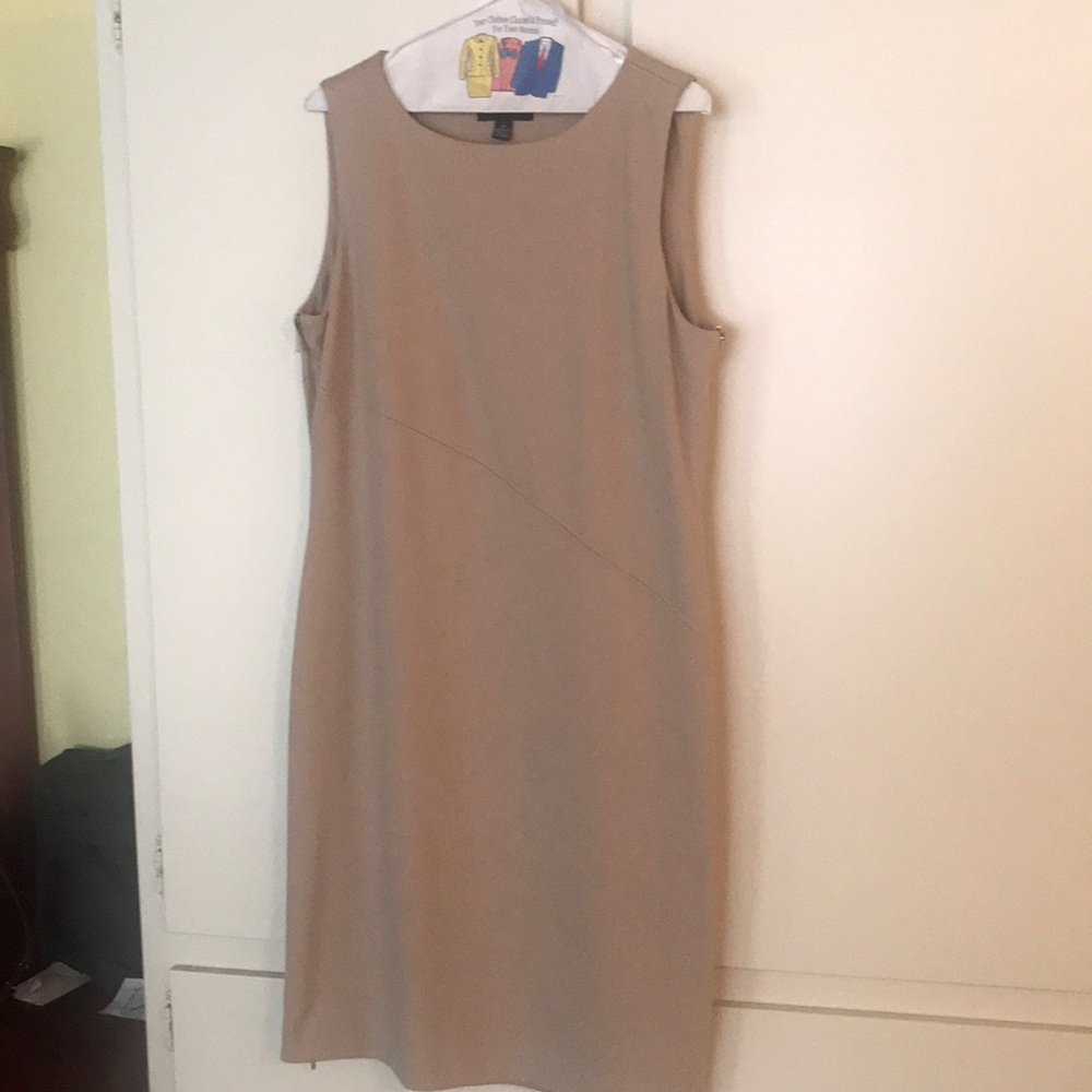 Beige Pencil cut office dress